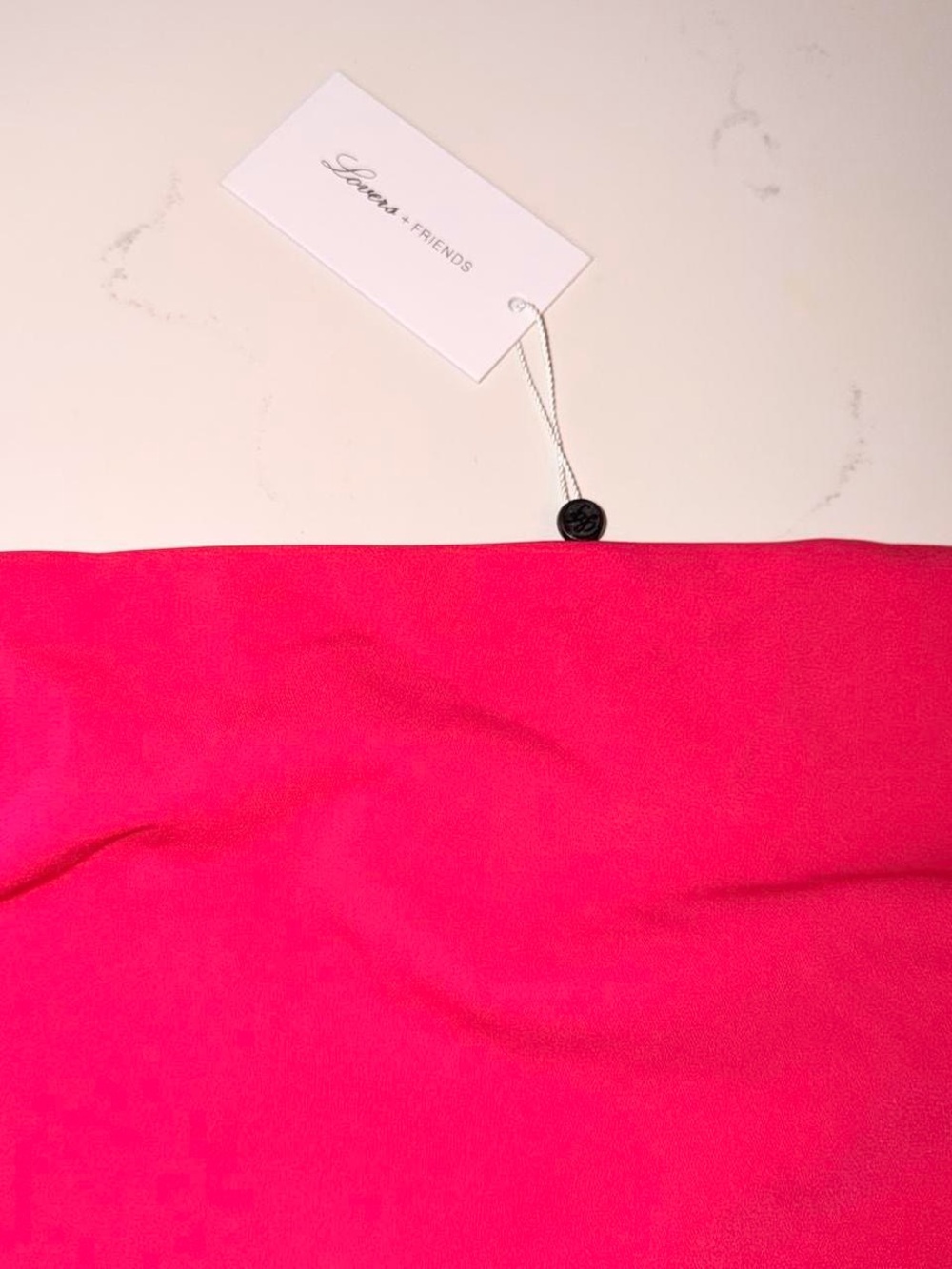 Two-Tone Cutout Mini Dress in Magenta and Orange - Picture 3 of 4